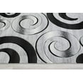 thumbnail image 6 of Handcraft Rugs-Swirls/Circles/Spiral Modern Contemporary abstrac tHand Carved Area Rug-Silver/Gray/Black, 6 of 10