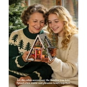 Rolife DIY Miniature House Kits, Tiny House Wooden Model Building Set for Adults, Birthday/Halloween for Parents Friends Gift (A-Frame Cabin)