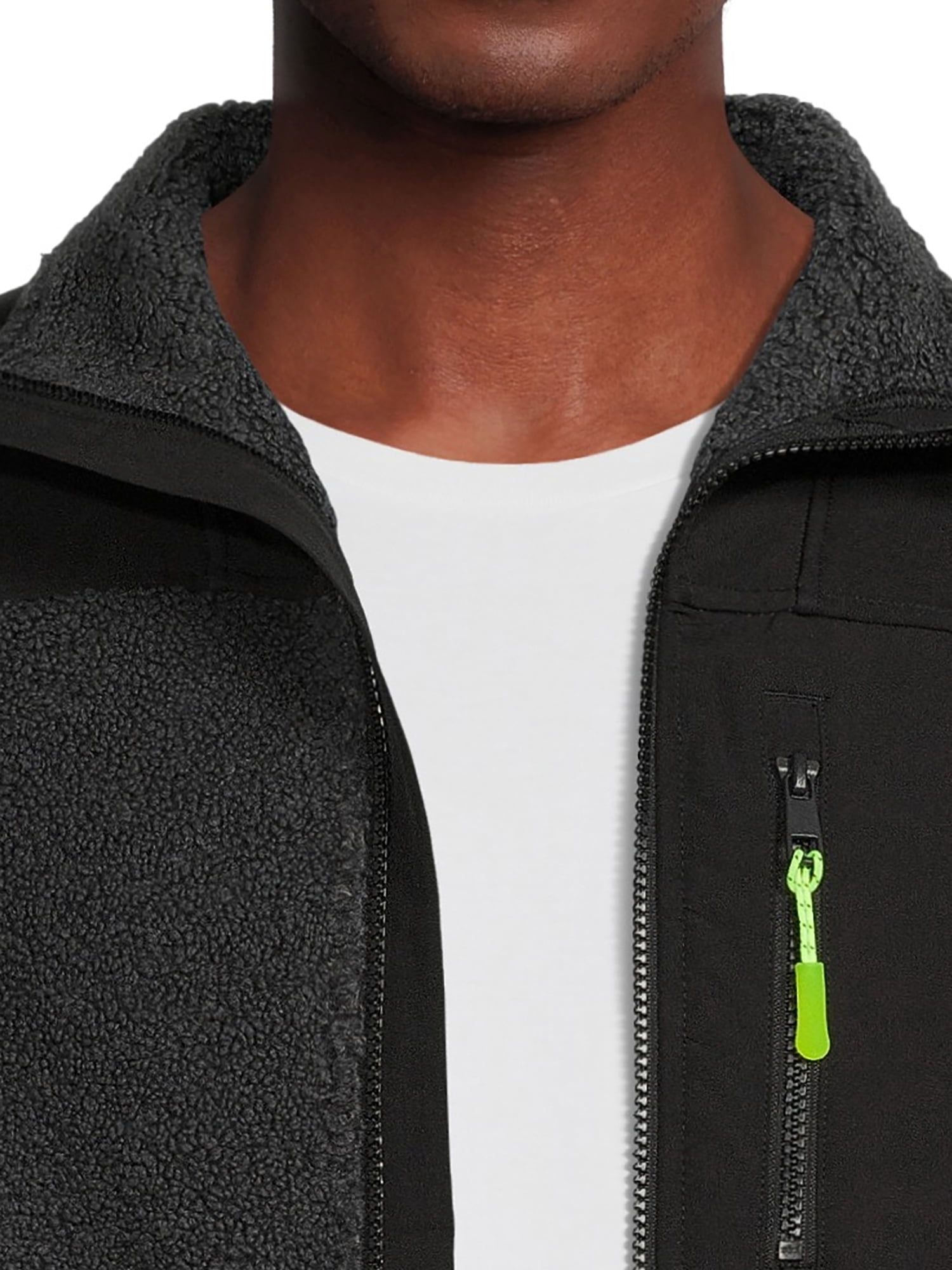 Russell Men's and Big Men's Faux Sherpa Jacket, Sizes up to 3XL