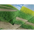 thumbnail image 4 of Ambesonne Rustic Home Quilted Bedspread Set 3 Pcs, Flower Field, King Size, Green Blue White, 4 of 5