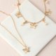 thumbnail image 3 of 2 unids/set lindos collares de mariposa de perlas, cadena de clavícula de moda femenina colgante de aleación joyería de cuello para mujeres niñas señora, 3 of 5