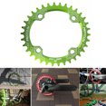 thumbnail image 3 of Greeniant Bicicleta 38T Oval estrecho ancho 104BCD bicicleta de montaña placa de bielas bicicleta rueda de cadena ciclismo platos y bielas placa Ciclismo verde 36T Greeniant OD3200-16B, 3 of 6