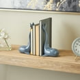 thumbnail image 2 of DecMode 5" Dolphin Metal Bookends with Raised Tails (Set of 2), 2 of 9