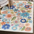 thumbnail image 2 of ReaLife Machine Washable Rug - Stain Resistant, Non-Shed - Eco-Friendly, Padded, Family & Pet Friendly - Made from Premium Recycled Fibers - Jada Floral- Ivory Colorful, 2'6" x 6', 2 of 5