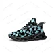 thumbnail image 1 of Zapatillas deportivas planas con estampado de mariposas para hombre y mujer, deportivas de alta calidad con cordones, de malla, hechas a medida, color negro, 1 of 6