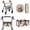 Cardinal Bird Floral Beige, variant on COEQINE Seat and Backrest Covers for Rollator Walkers with Never Tipping Over Under Seat Bag, Mobility Accessory Protective Decor for Older Elderly Gifts, Aztec Tribal Paw Bear