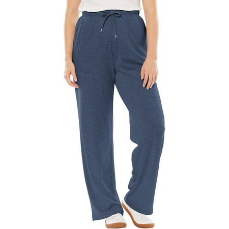 Cotton Spandex Knit Pants - Plus Size Sport Knit Straight Leg Pant