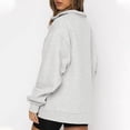 thumbnail image 5 of Half Zip Oversized Sweatshirts Women Fashion 2022 Drop Shoulder Long Sleeve Lapel Pullover Solid Color Casual Y2K Tops, 5 of 7