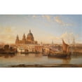 thumbnail image 2 of James Webb 18x13 Gold Ornate Wood Frame and Double Matted Museum Art Print Titled - St. Pauls from the River (1885), 2 of 4
