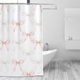 thumbnail image 7 of Bathroom Partition Shower Curtain 72x72in Bathroom Special Waterproof Mildew Resistant High Temperature With 12 Iron Hooks Elegant Thin Pastel Satin Ribbon Bow Pattern, 7 of 7