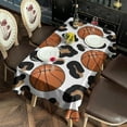 thumbnail image 2 of White Leopard Basketballs Pattern Rectangle Tablecloth 60"x102",Waterproof Polyester Rectangle Table Cloth, Wipeable Spillproof Polyester Tablecloth for Dining, Camping, Indoor and Outdoor, 2 of 6