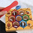 thumbnail image 4 of Montessori Educativo Industrioso Pequeñas Abejas Juguetes De Madera Para Niños Juguetes Interactivos Tablero De Juego De Colmena Para Niños Juguetes Divertidos seitruly FN002296-00, 4 of 6