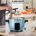 thumbnail image 3 of KFFKFF Industrial Rice Steamer, 40-Cup Rice Preparation Device, 8.45 Qt / 8 Liter Voluminous Rice Maker and Heater with Nonstick Inner Container, Swift Preparation and 24-Hour Temperature Maintenance, 3 of 9