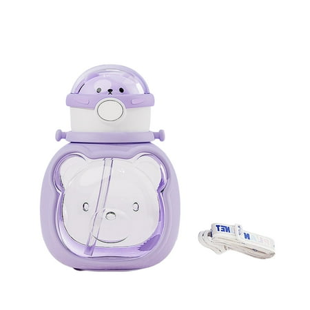 

860ml Sports Kettle Milk Water Cup Cute with Straw Portable Leakproof Drinking Cups for Sports Teen Hiking Camping Girls Violet