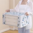 thumbnail image 4 of Sac de Rangement pour Fenêtre Transparente Sac de Rangement pour Couette Sac de Rangement pour Vêtements Capacité Imprimé Floral Fenêtre Transparente Grande Capacité de Charge Double Sangles, 4 of 8