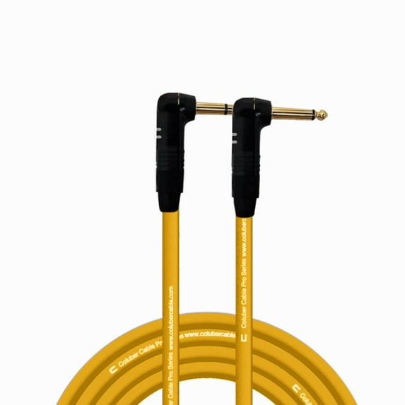 Coluber Cable Right Angle 1/4" TRS - Right Angle 1/4" TS Pro 3-Pin Connector