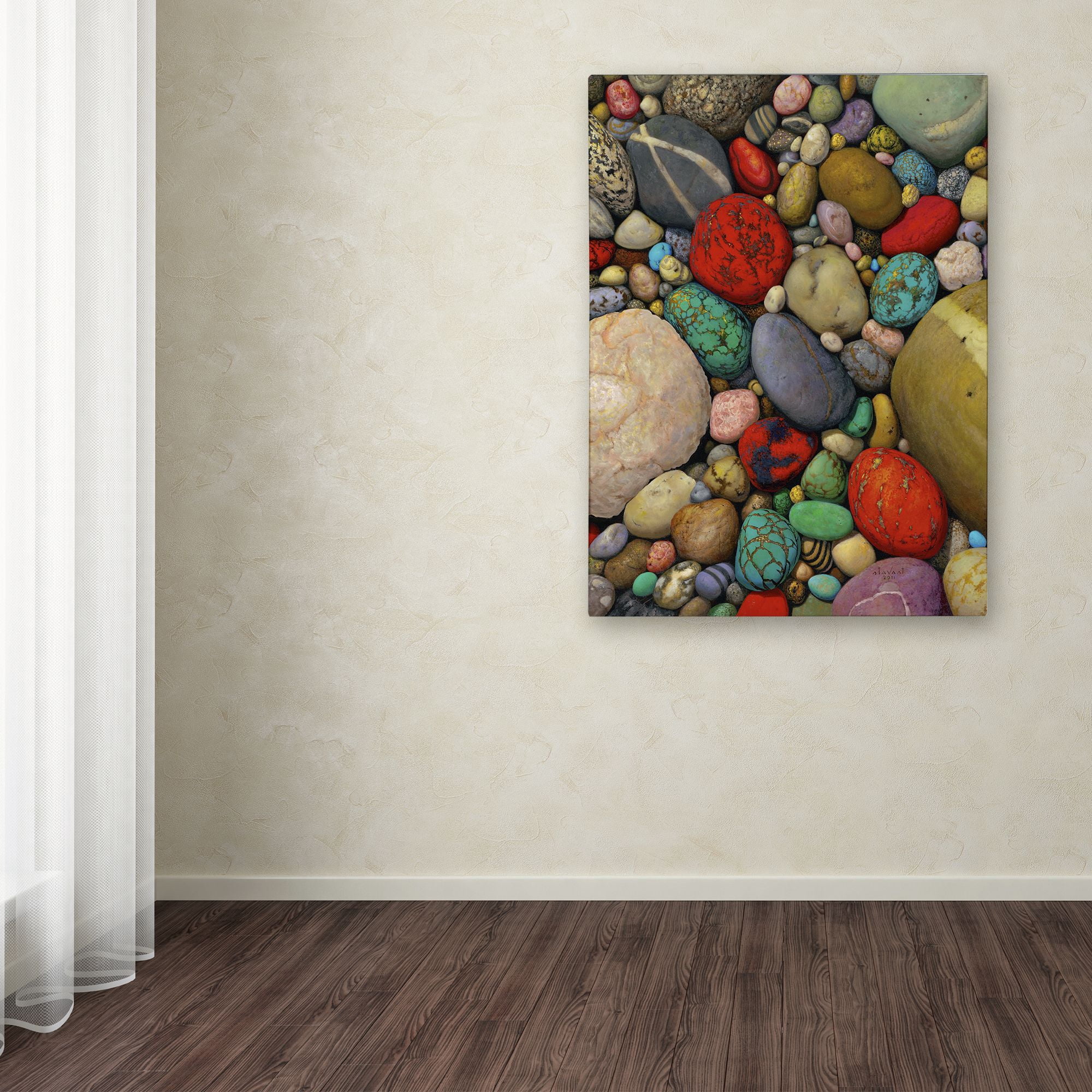 Trademark Fine Art "Shallows of Treasure Creek" Canvas Art by Stephen Stavast