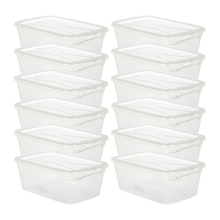 Rubbermaid 6 Qt Clear Plastic Indoor Storage Tub Tote Container & Lid, 12  Pack, 1 Piece - Fry's Food Stores