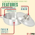 thumbnail image 2 of Chef PRO Commercial Grade Aluminum Caldero Stock Pot, 9.3 Quarts, 2 of 7
