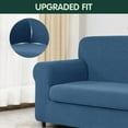 thumbnail image 4 of CHUN YI Stretch 2-Piece Checks Sofa Cover with Cushion Cover Slipcover, 4 of 6