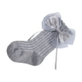 thumbnail image 3 of xiaxaixu Infant Baby Girls Long Stockings Princess Solid Color Tassel Big Bowknot Socks Spring Cute Over-The-Knee Socks, 3 of 8