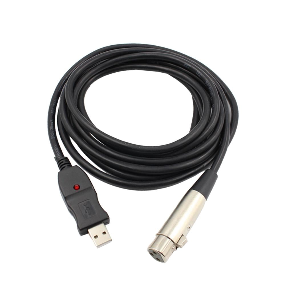 USB USB 2.0 Connector Mic Converter USB Male To XLR Female Built-in A / D Conversion With Audio Signal Amplification - Walmart.com
