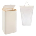 thumbnail image 2 of Cesto de ropa plegable alto e impermeable para ropa sucia. Beige, 2 of 9
