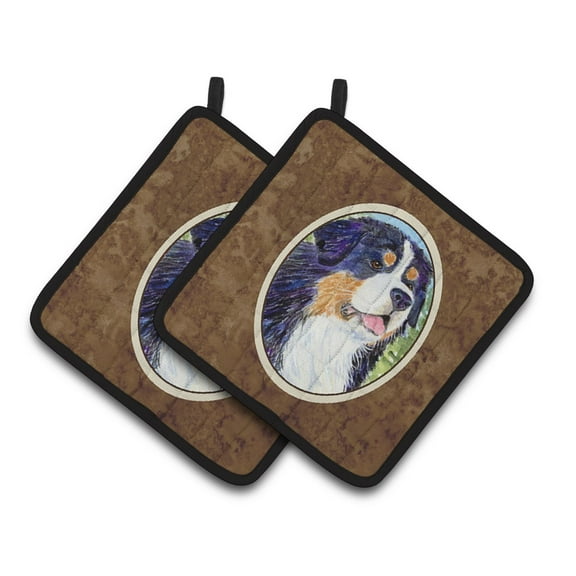 Carolines Treasures SS8867PTHD Bernese Mountain Dog Pair of Pot Holders, 7.5HX7.5W, multicolor