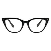 In Style Eyes Stylish Large Cateye Reading Glasses for Women Black  4.00