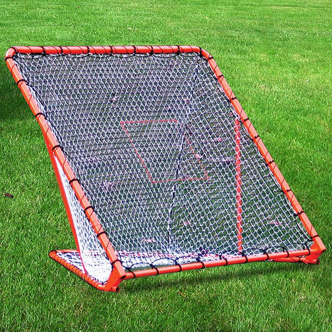 Includes Carrying Bag UV Treated Netting Lacrosse Goal Folding Lacrosse Net Lacrosse Backstop and All Lacrosse Equipment Use with Lacrosse Rebounder Powder Coated Steel Frame 