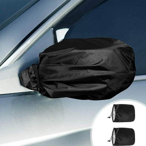 Fundas de retrovisores laterales repelentes al agua - Fundas protectoras para todo tipo de clima para camiones y SUVs, negras, 33x27cm (pack de 2)