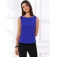 thumbnail image 4 of DARING DIVA Women's Sleeveless Business Work Summer Tank Top XL Royal Blue, 4 of 5