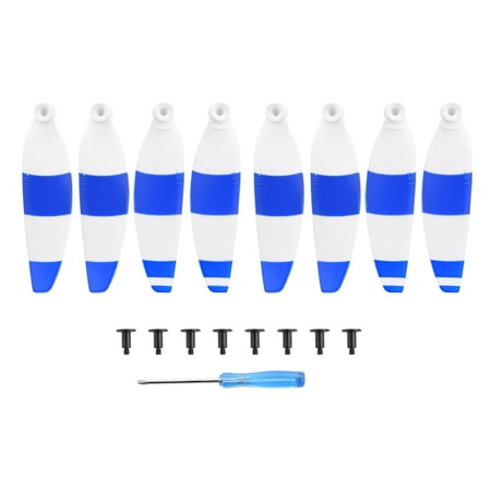 8PCS New Wing Fans LightWeight Drone Accessories Drone Props Propeller Blade Replacement BLUE&WHITE