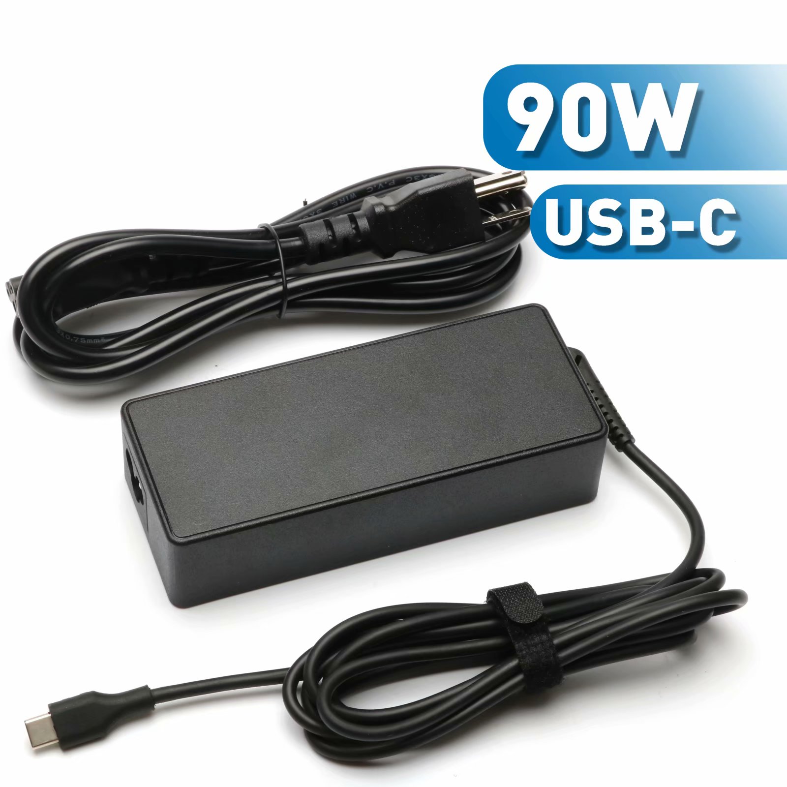 90W 20V 4.5A USB C Type-C Charger Power Adapter for HP Spectre x360 13 TPN-CA01 N8N14AA#ABL Acer Travelmate B1 Lenovo Yoga 720 910 ThinkPad X1 Yoga5 Pro DELL XPS12 XPS13 - image 1 of 10