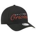 thumbnail image 3 of Women's New Era Black Baltimore Orioles Metallic A-Frame 9FORTY Adjustable Hat, 3 of 5