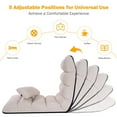 thumbnail image 6 of Adjustable Folding Lazy Sofa Chair, 5-Position Lounge Couch, Back Support, Foldable Floor Sofa Bed, Ideal for Gaming, Sleeping, Relaxing, Reading (Beige), 6 of 8