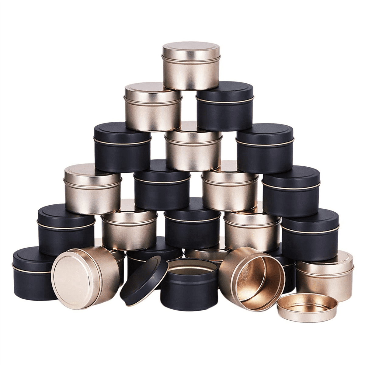96 Pack Candle Tin Cans with Lids, 4 Oz, Metal Candle Jars for DIY Candle Making, Arts & Crafts, Favors and Gifts