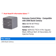 thumbnail image 2 of Emission Control Relay - Compatible with 2000 Buick Century, 2 of 2