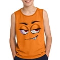 thumbnail image 2 of SGFCWSX Boys Summer Tank Tops Crew Neck Relaxed Fit Print Sleeveless Casual Beach Outdoor Daily Wear Shirts for Kids Orange Size 6 Years, 2 of 6