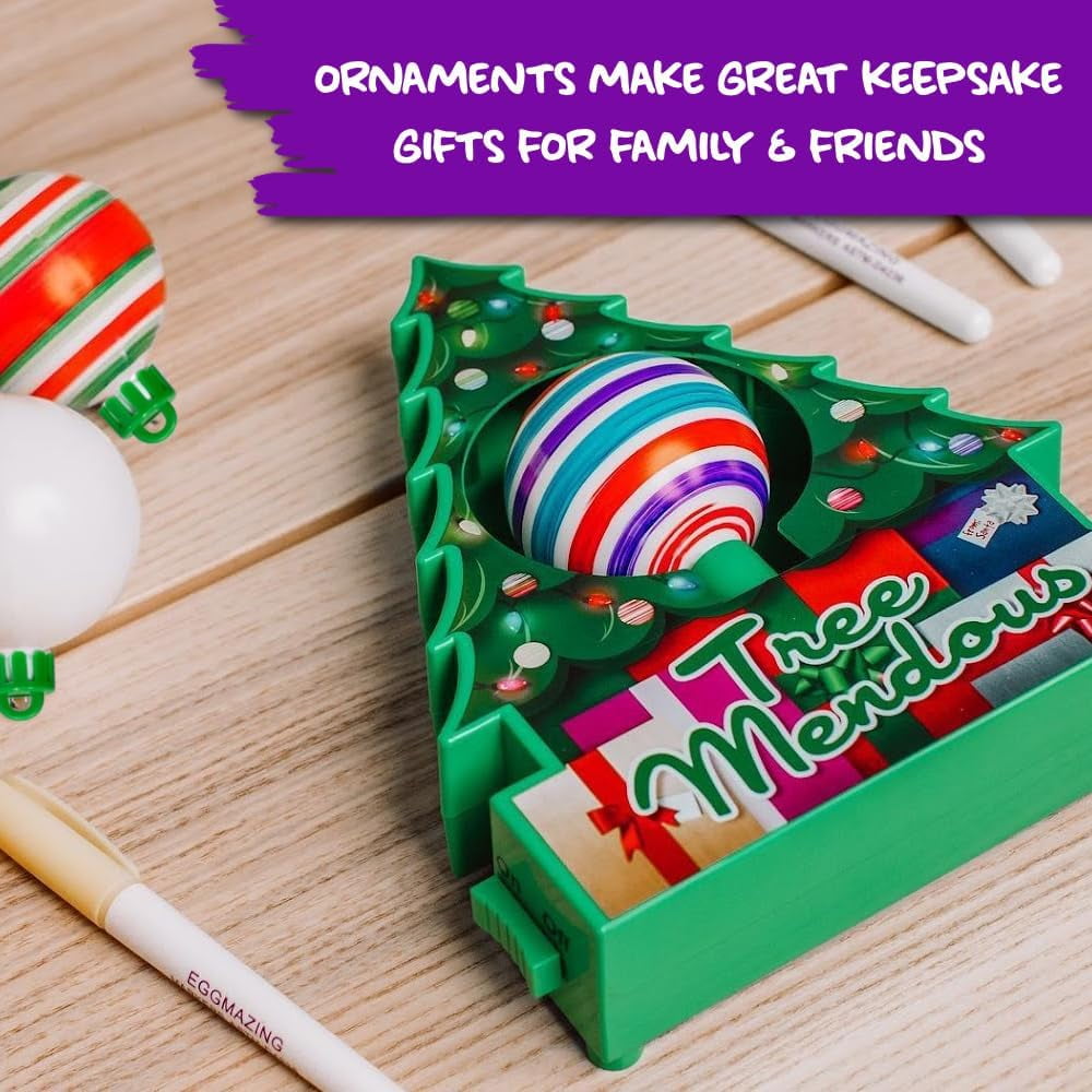 The Treemendous Ornament Decorator TreeMendous Christmas Tree Ornament Decorating Kit & 6 Pack Ornament Combo Pack - Holiday Arts and Crafts Activity for Kids Ages 3 and Up