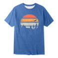 thumbnail image 4 of Rggeeun Men'S T-Shirt Cartoon Elegant Sunset Print Short Sleeve Crew Neck Knit Breathable Relaxed Fit For Daily Wear Classic Tee,Blue,L, 4 of 4