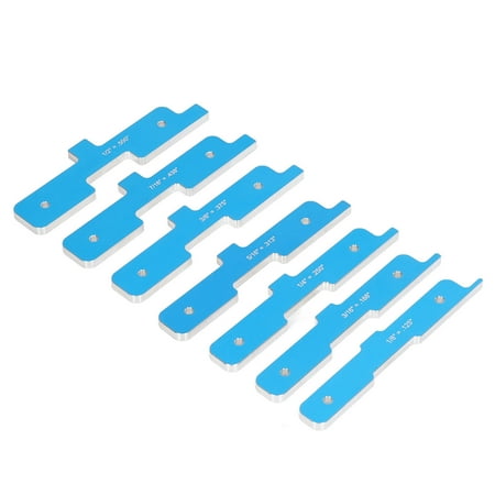 

7-Piece Router Table Setup Bar Kit - Aluminum Alloy Blocks for Cutting and Milling Applications