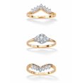 thumbnail image 3 of PalmBeach Jewelry 1/5 TCW Round Diamond 3-Piece Bridal Set in Solid 10k Yellow Gold, 3 of 6