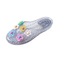 thumbnail image 3 of HAJWOH Women's Flower Jelly Sandals Summer Beach Slippers Colorful Floral PVC Slides Waterproof Non-Slip Flat Shoes for Outdoor Indoor, 3 of 6
