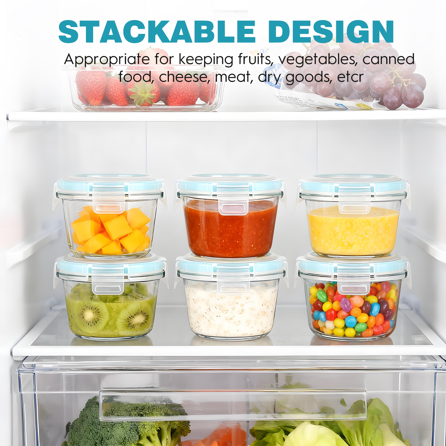 Taimasi Glass Food Storage Containers, 5oz, 12 Piece Set photo 2