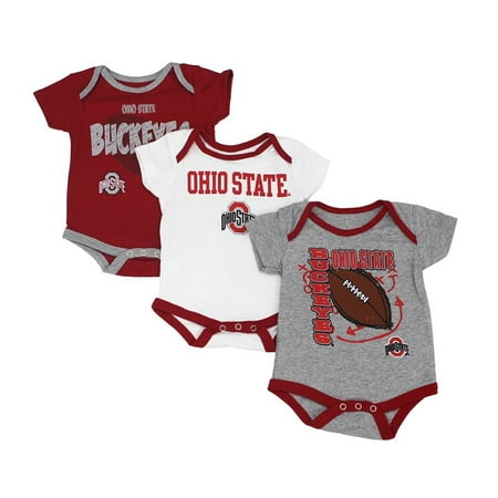 Gen2 Baby Ohio State Osu Buckeyes 3 Point Spread 3 Piece Bodysuit