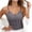 Gray, variant on Tqcoqu Women's Lace Camisole Tops with Built-in Padded Bra, Adjustable Spaghetti Straps V Neck Crop Cami Top for Layering or Wear Alone,Beige,Women's L-XXXL