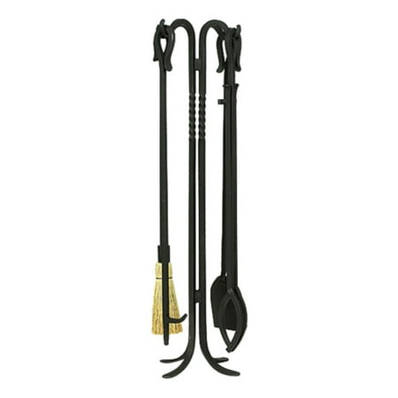 - Minuteman International Shepherd's Hook Wrought Iron Fireplace Tool Set