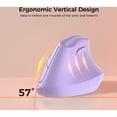 thumbnail image 4 of Ratón Inalámbrico Vertical USB 2.4G, Diseño Ergonómico, Bluetooth, para Juegos, Batería AAA, 4000 DPI, para Portátiles y PC., 4 of 6
