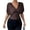 Coffee, variant on Women’s Deep V Neck Short Sleeve Top, Solid Color Flutter Sleeve Waist Fitted Blouse, Casual Feminine Style for Daily and Weekend Wear, Black, L